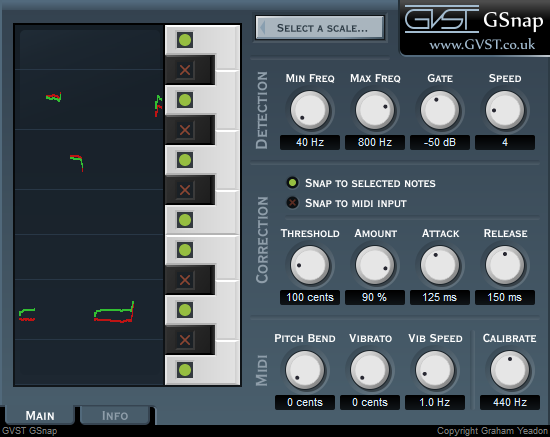 GSnap by GVST - Free Autotune VST Plugin