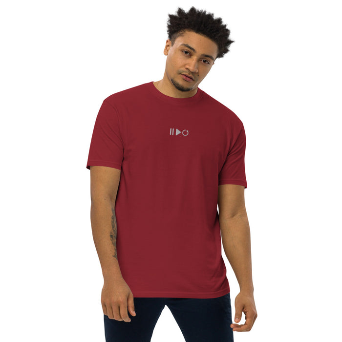 PausePlayRepeat Men’s Premium Heavyweight T-Shirt